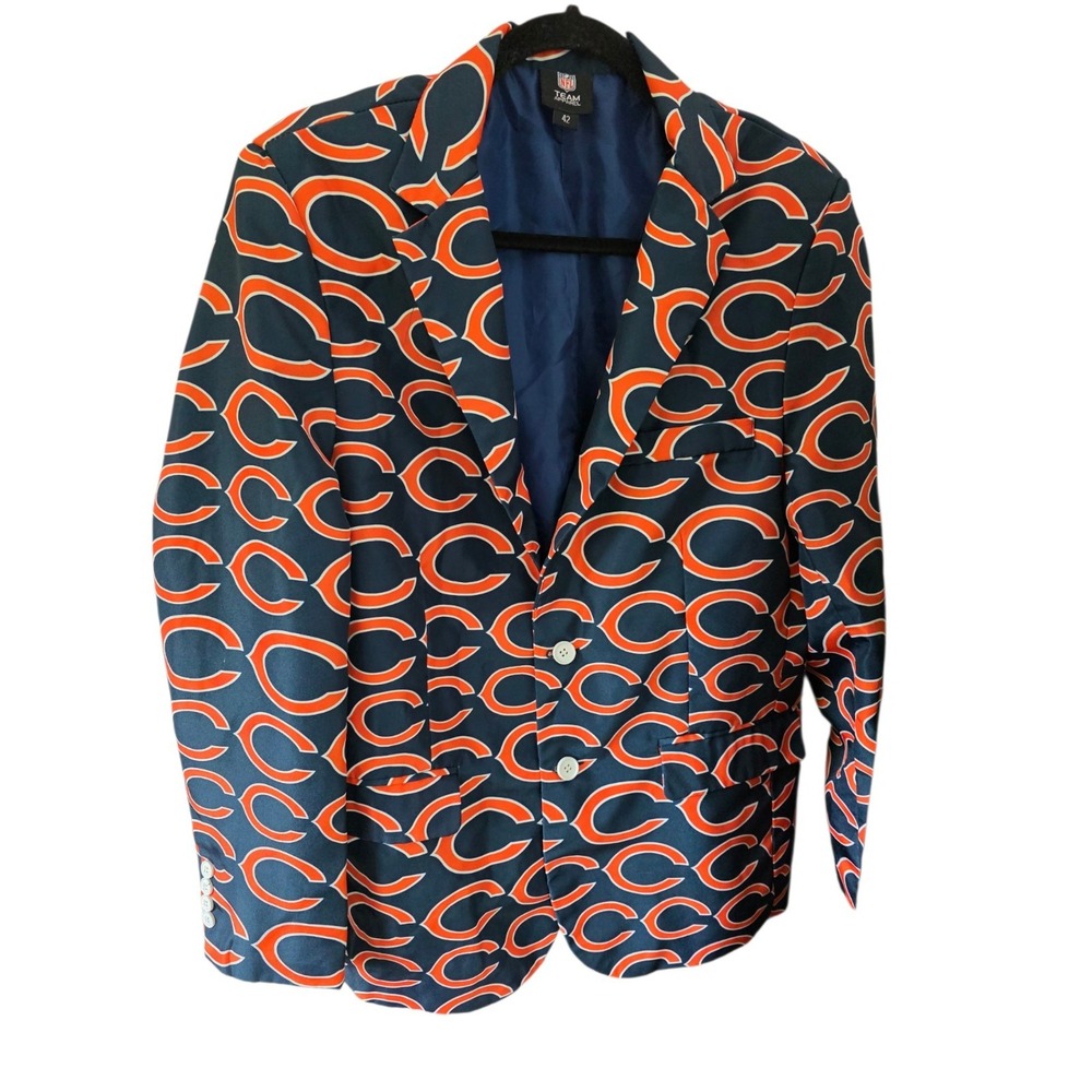 Shinesty Chicago Bears NFL Team Apparel Suit Blazer Jacket Men's Size 42 Navy